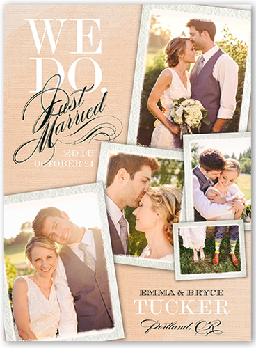 Unforgettable Moments Wedding Announcement, Beige, Signature Smooth Cardstock, Square