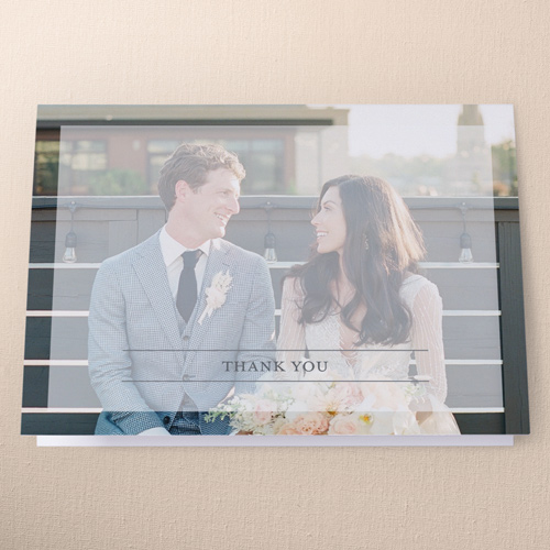 Divine Elegance Thank You Card, White, 3x5, Matte, Folded Smooth Cardstock, White