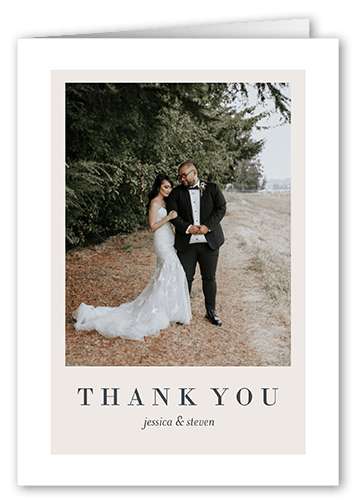 Novel Photo Wedding Thank You Card