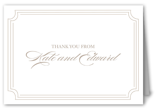 Serene Soiree Thank You Card, White, 3x5, White, Matte, Folded Smooth Cardstock