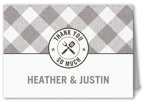 Backyard Banquet Thank You Card, Gray, 3x5, Matte, Folded Smooth Cardstock, Gray