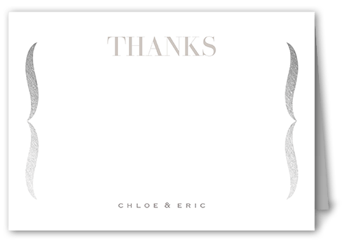 Alluring Ampersand Thank You Card, Grey, 3x5, Matte, Folded Smooth Cardstock