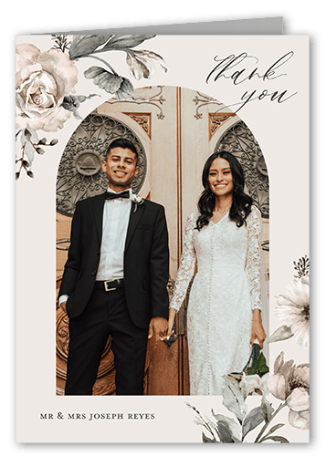 Black Tie Affair Thank You Card, Grey, 3x5, Matte, Folded Smooth Cardstock, Whisper Gray