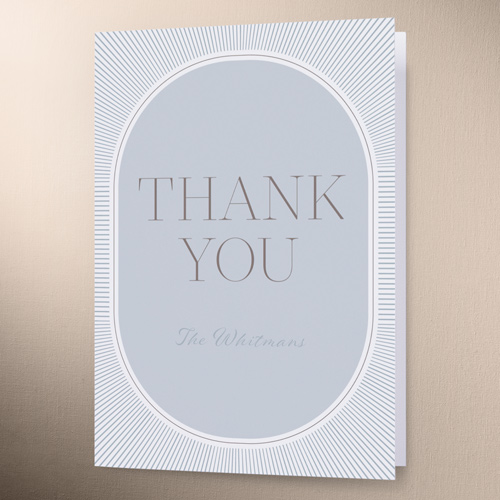Grand Ampersand Wedding Thank You Card, Gray, 3x5, Matte, Folded Smooth Cardstock
