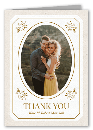 Eloquently Enclosed Wedding Thank You Card