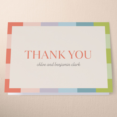 Color Crush Wedding Thank You Card, Beige, 3x5, Matte, Folded Smooth Cardstock