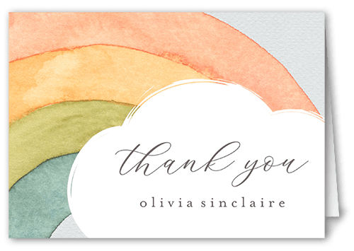 Drawing Rainbow Thank You Card