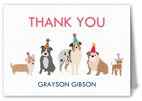 Raise The Woof Thank You Card, White, 3x5, Matte, Folded Smooth Cardstock, White