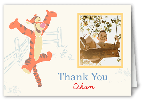 Disney Winnie the Pooh Birthday Thank You Card