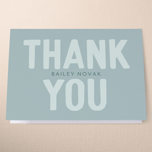 Almost There Thank You Card, Green, 3x5, Matte, Folded Smooth Cardstock, Green