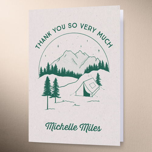 Peaceful Scene Thank You Card, Beige, 3x5, Matte, Folded Smooth Cardstock, Cream