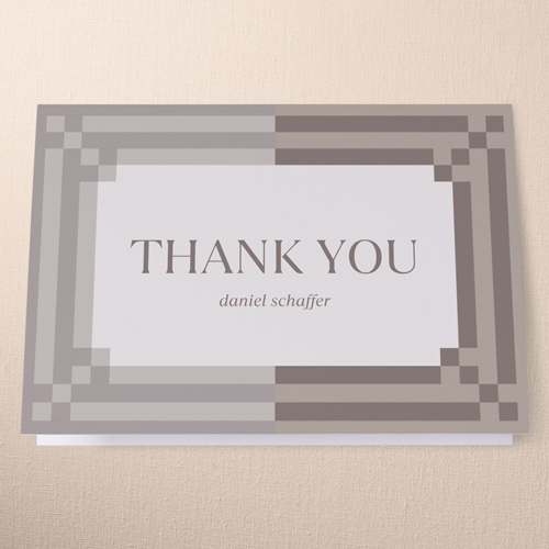 Iconic Frame Thank You Card, Brown, 3x5, Write Your Own Greeting, Matte, Folded Smooth Cardstock, Brown
