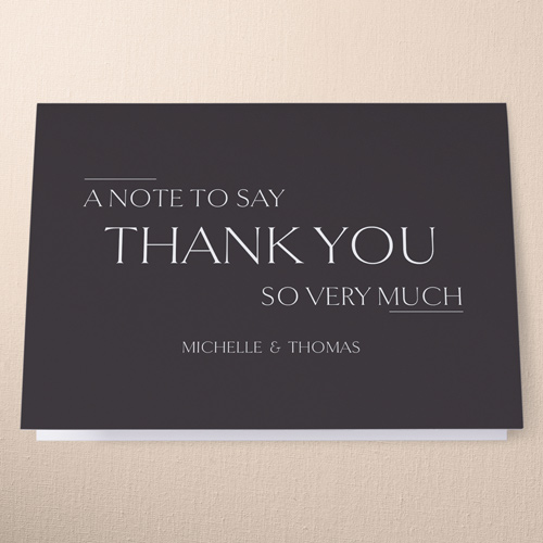 Iconic Trip Thank You Card, Black, 3x5, Matte, Folded Smooth Cardstock