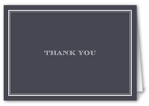 Simply Elegant Thank You Card, Grey, Matte, Folded Smooth Cardstock