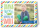 all smiles thank you card 3x5 folded