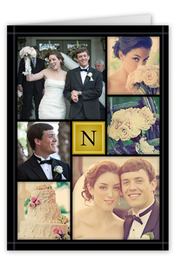 Storybook Wedding Announcement, Yellow, Matte, Folded Smooth Cardstock, Square, Golden