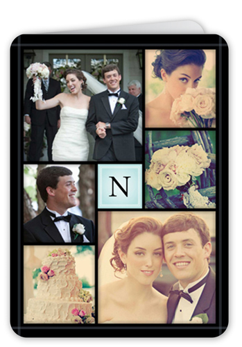 Storybook Wedding Announcement, Blue, Matte, Folded Smooth Cardstock, Rounded
