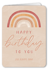 soft rainbow birthday card