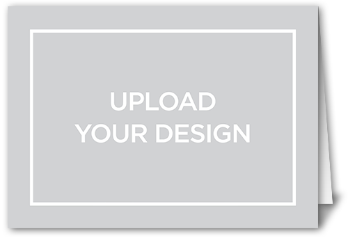 Upload Your Own Design Thank You Card, White, Pearl Shimmer Cardstock, Square