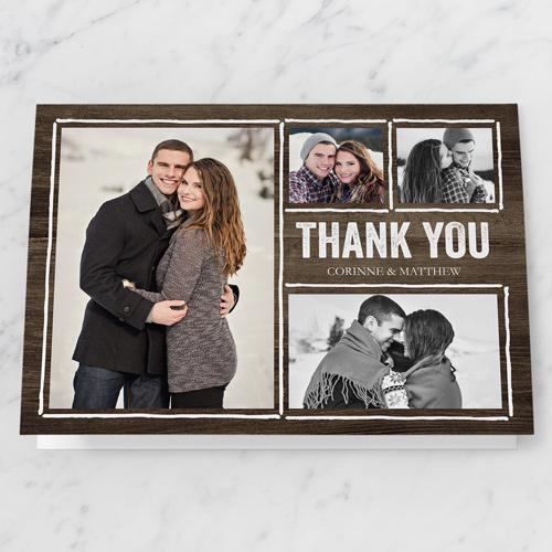 Rustic Enchantment Thank You Card, Brown, Matte, Folded Smooth Cardstock, Square