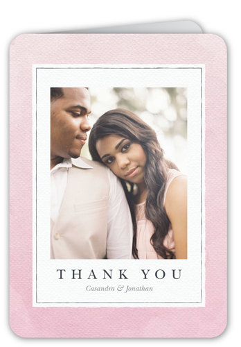 Wondrous Watercolor Thank You Card, Rounded Corners