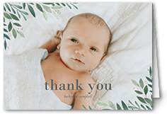Baby Thank You Baptism Cards Baby Thank You cards Personalised Baby Thank You With Photos 'Bailey' New Born Thank You