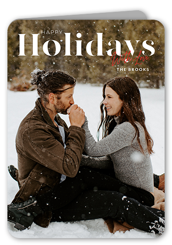 For The Season Holiday Card, Rounded Corners