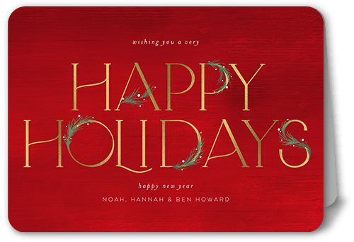Simple Red Holiday Cards