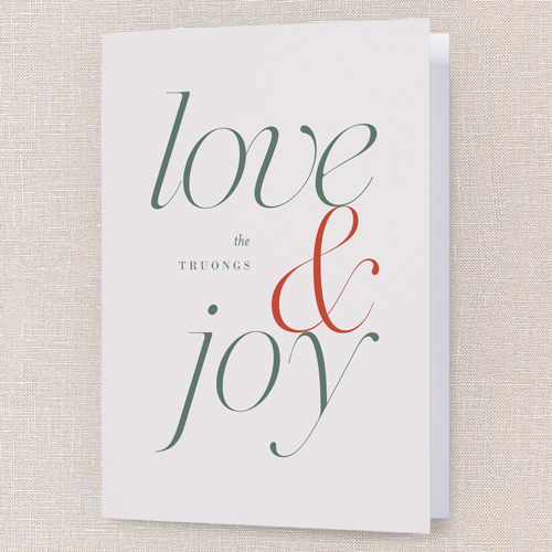 Effortless Chic Holiday Card, Beige, 5x7 Folded, Holiday, Pearl Shimmer Cardstock, Square, Apricot Mousse