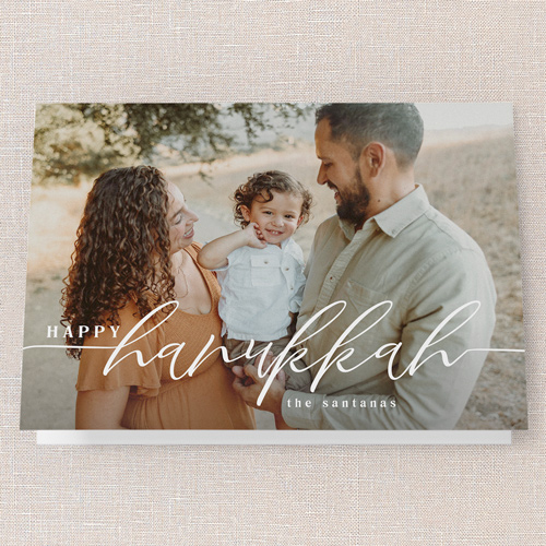 Timeless Tidings Holiday Card, White, 5x7 Folded, Hanukkah, Matte, Folded Smooth Cardstock, Square, White