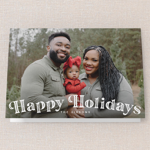 Adorned Deco Holiday Card, White, 5x7 Folded, Holiday, Matte, Folded Smooth Cardstock, Square, White