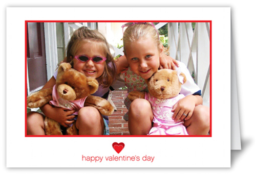 Simple Heart Valentine's Card, Square Corners