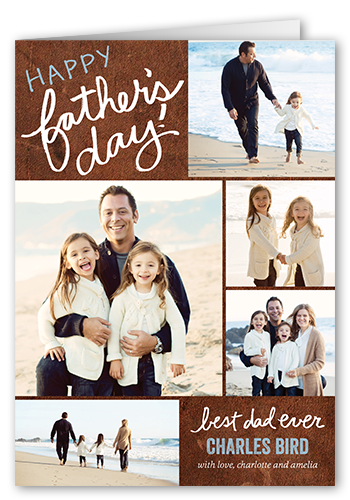 Written For Dad Father's Day Card, Brown, Pearl Shimmer Cardstock, Square