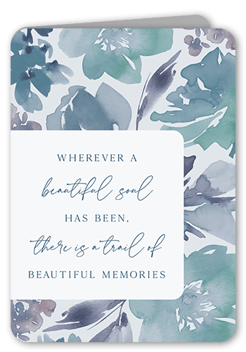 Blue Condolence Card For Co Worker