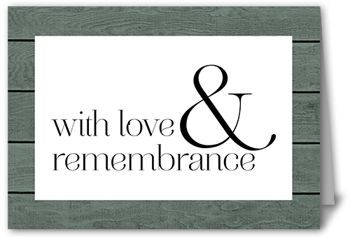 Loving Memorial Sympathy Card, Beige, 5x7, Matte, Folded Smooth Cardstock, Square