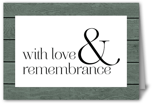 Loving Memorial Sympathy Card, Beige, 5x7 Folded, Matte, Folded Smooth Cardstock, Square