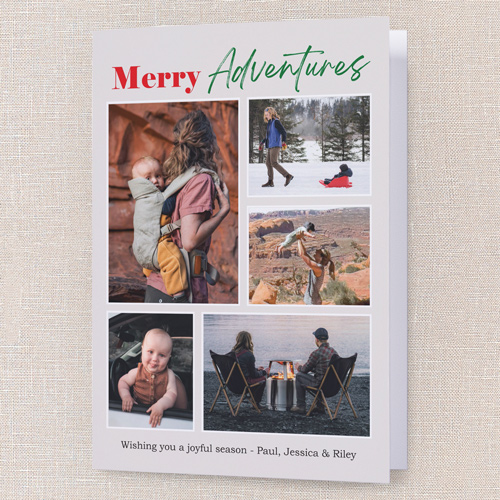 Jolly Adventures Christmas Card, Gray, 5x7 Folded, Christmas, Matte, Folded Smooth Cardstock, Square, Gray