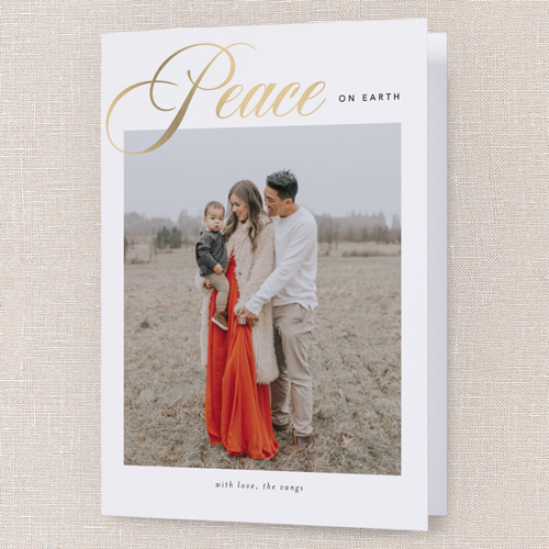 Promised Peace Religious Christmas Card, White, 5x7 Folded, Religious, Matte, Folded Smooth Cardstock, Square, White