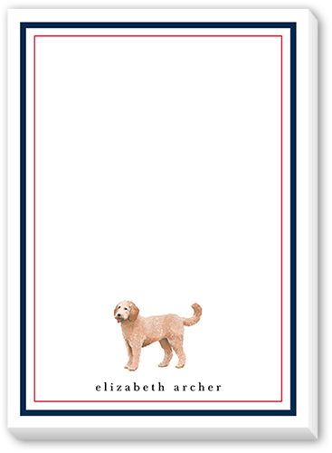 Doodle Dog Love 5x7 Notepad, Blue, Matte