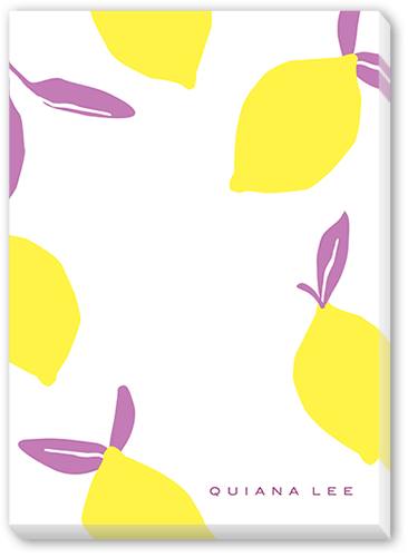 Fresh Fruit Notepad, Yellow, Matte, Lemon