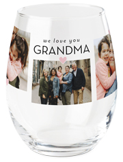 Mr & Mrs Neutral Printed Wine Glass by Shutterfly