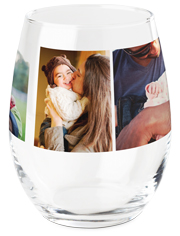 Mr & Mrs Neutral Printed Wine Glass by Shutterfly