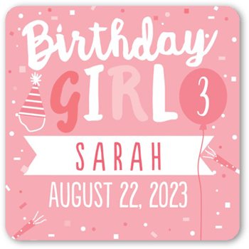 Happy Confetti Girl Stickers, StickersShrimp