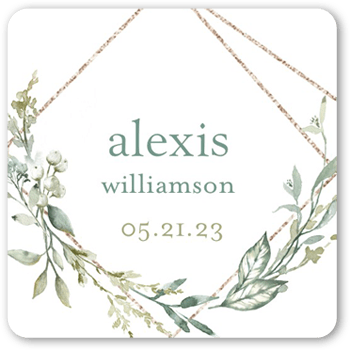 Geometric Floral Frame Stickers, StickersFern