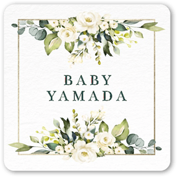 Delicate Floral Frame Stickers