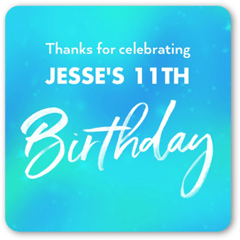 Bright Birthday Stickers, StickersAqua