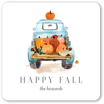 Pumpkin Truck Stickers, StickersWhite