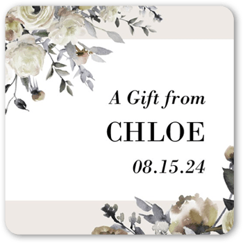 Floral Boughs Stickers, White, Stickers, White