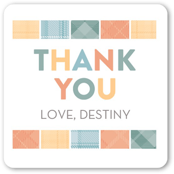 Blocky Tile Stickers, White, Stickers, White