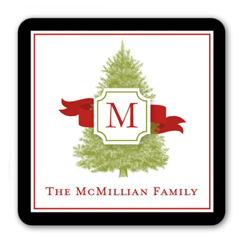 Monogram Tree Stickers, StickersBlack